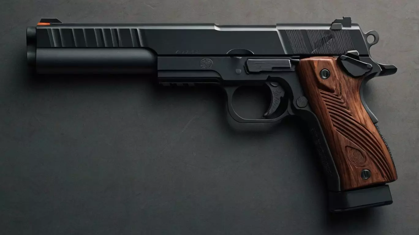 Modern 3D Pistol Model - Realistic Concept Low-poly 3D model_0