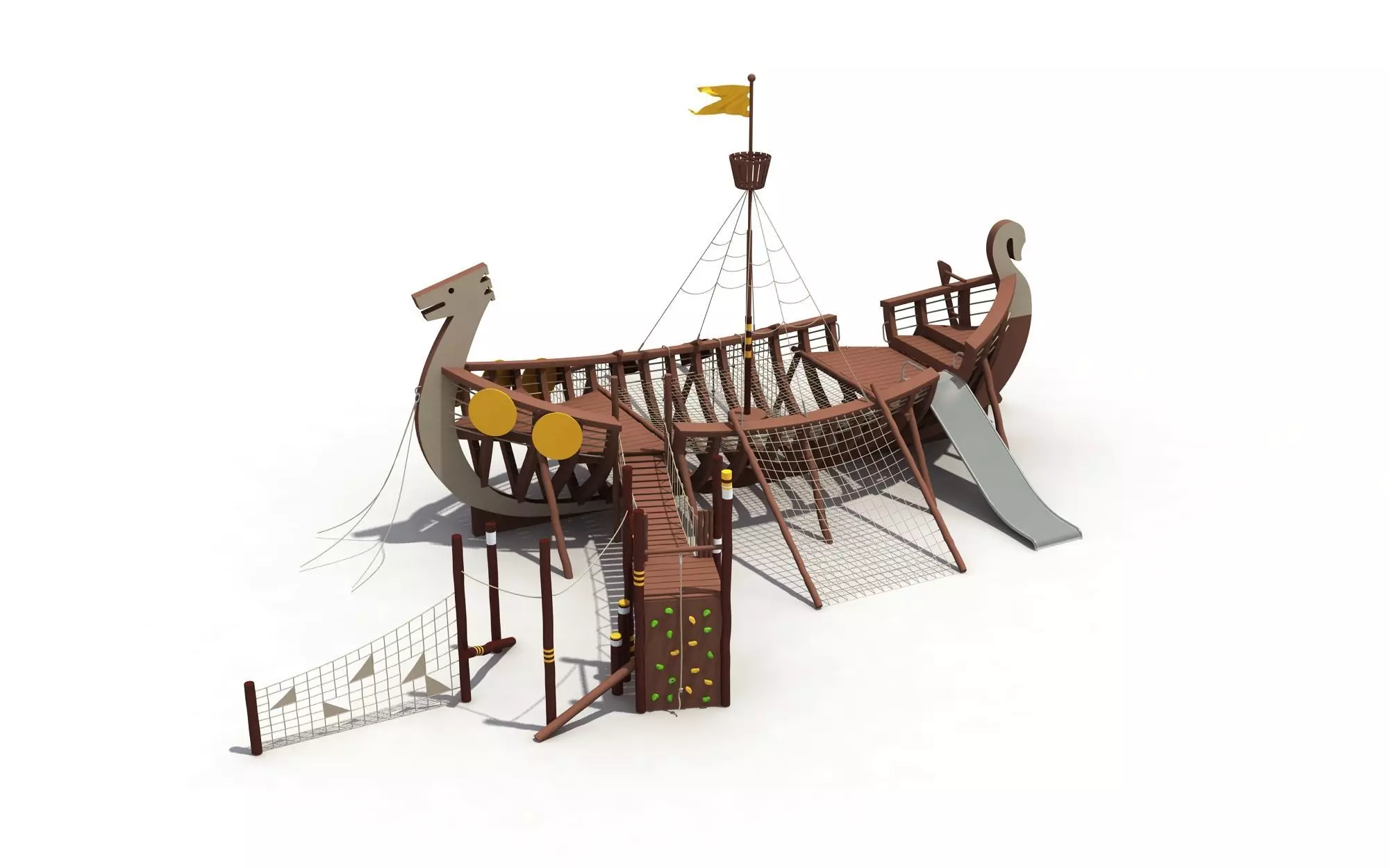 Kids outdoor commercial play structure 3D model 3D model_0