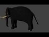 Low Poly Asian Elephant Low-poly 3D model_1