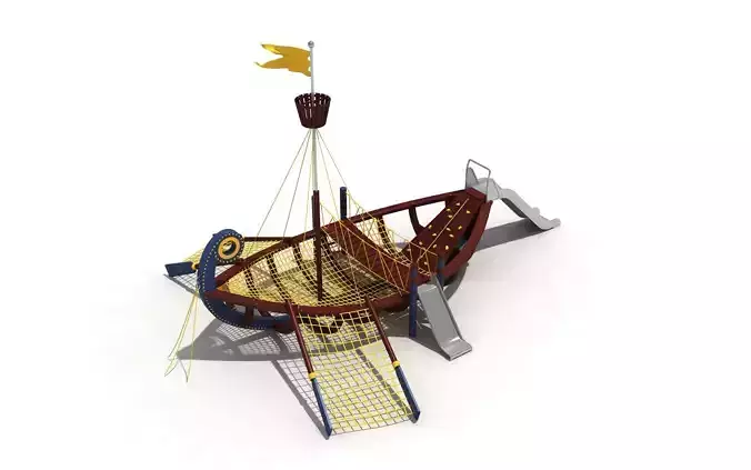 Kids outdoor commercial play structure 3D model