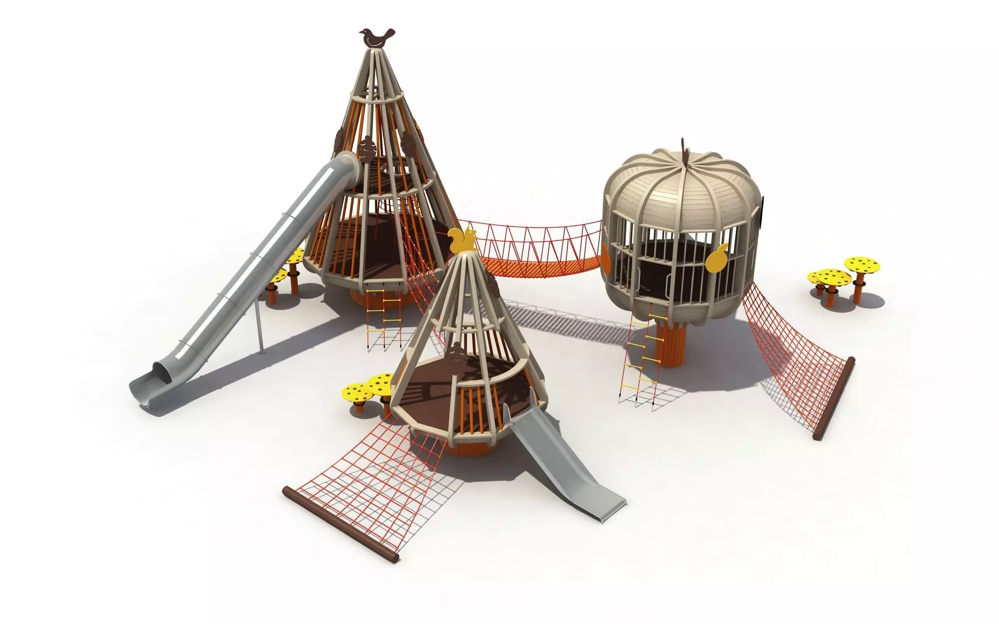 Kids outdoor commercial play structure 3D model 3D model_0