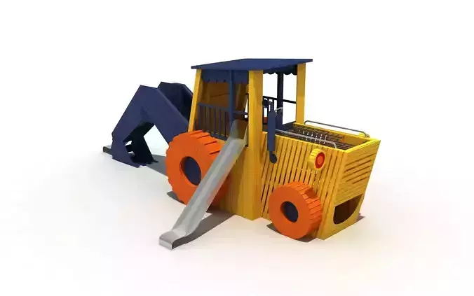 Kids outdoor commercial play structure 3D model