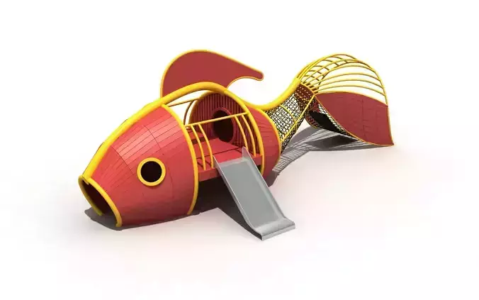 Kids outdoor commercial play structure 3D model