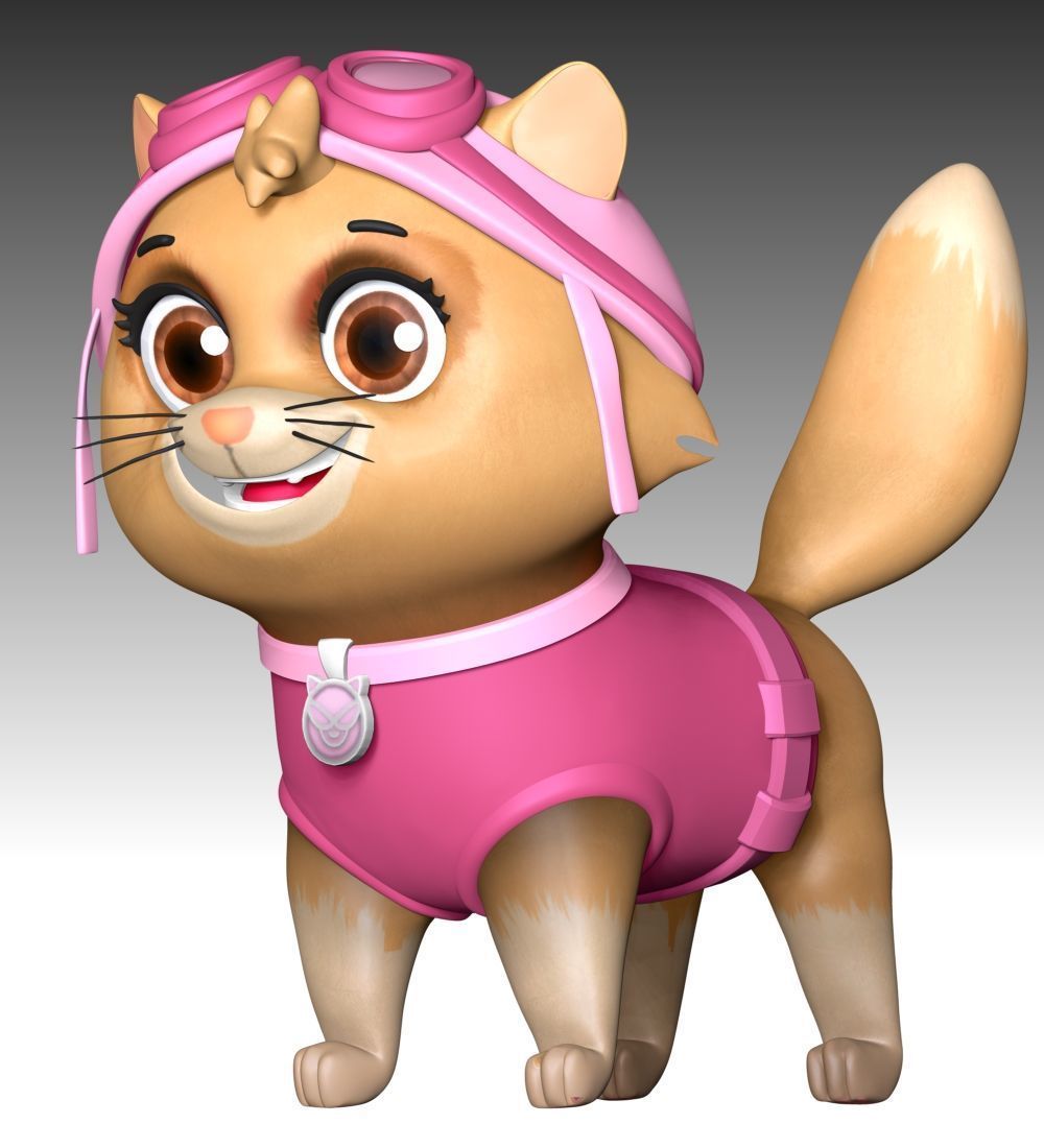 Cat Skye - Paw Patrol 3D print model_4