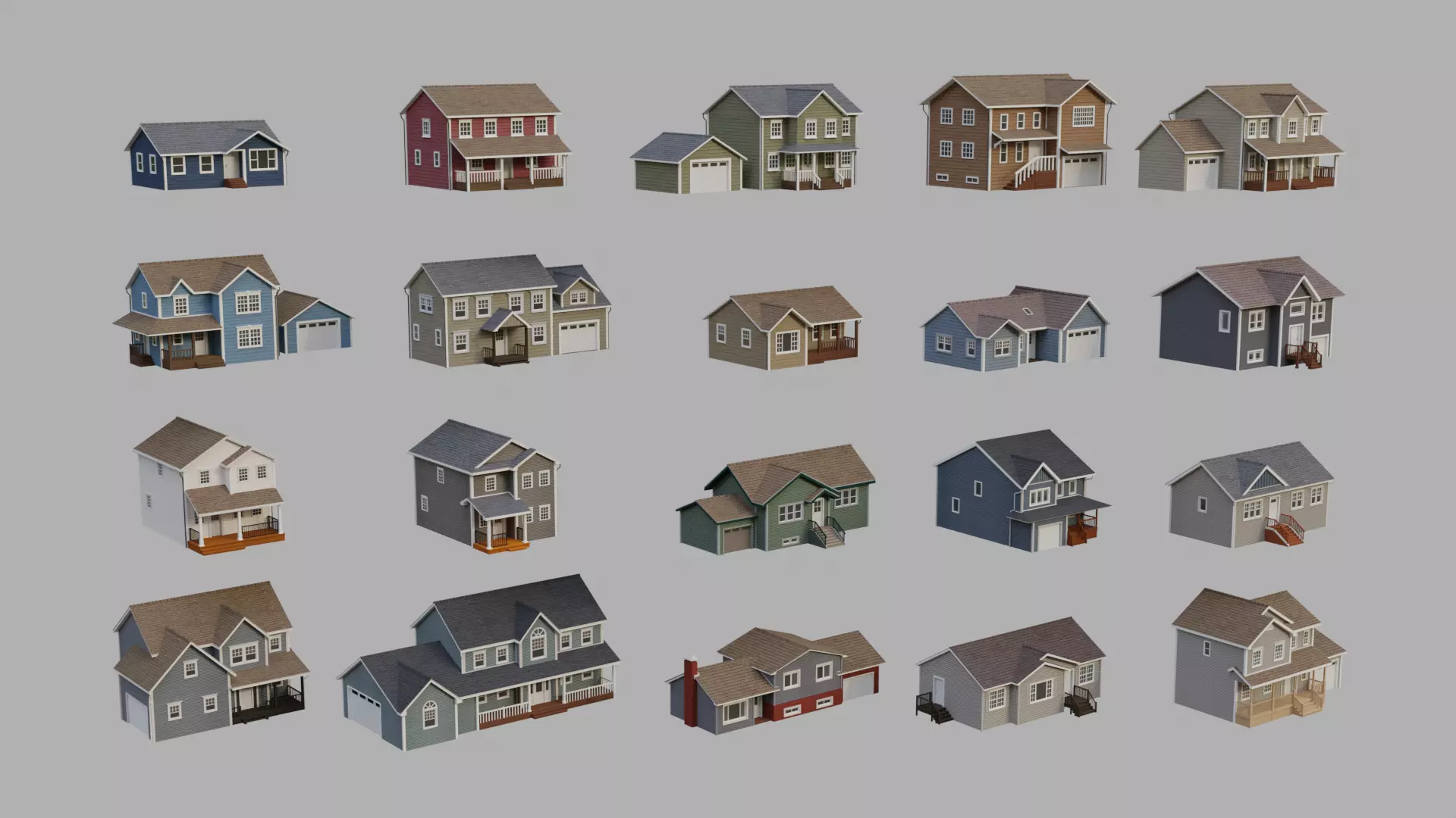 Low Poly House Collection 3 _0