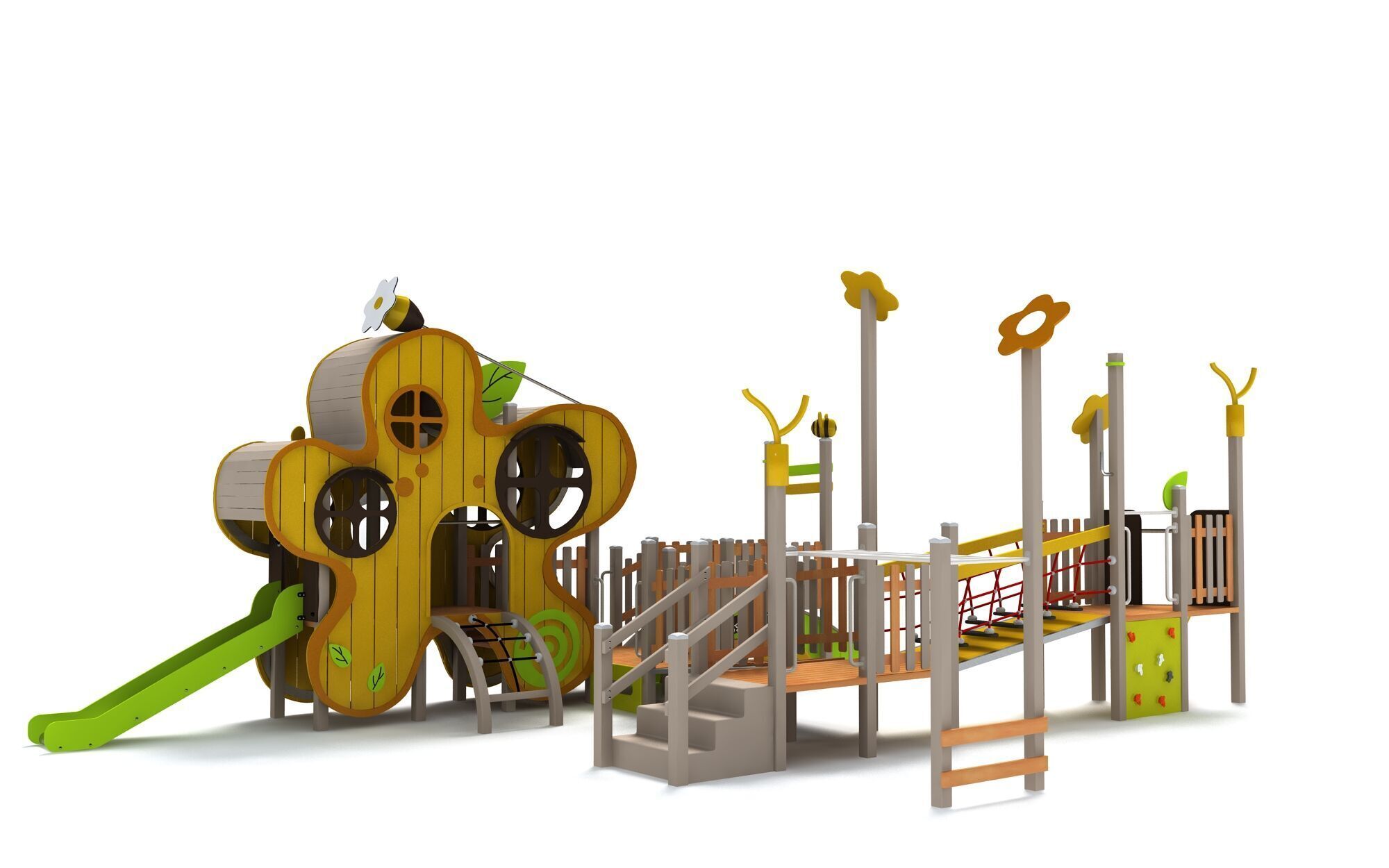 Kids outdoor commercial play structure 3D model 3D model_1
