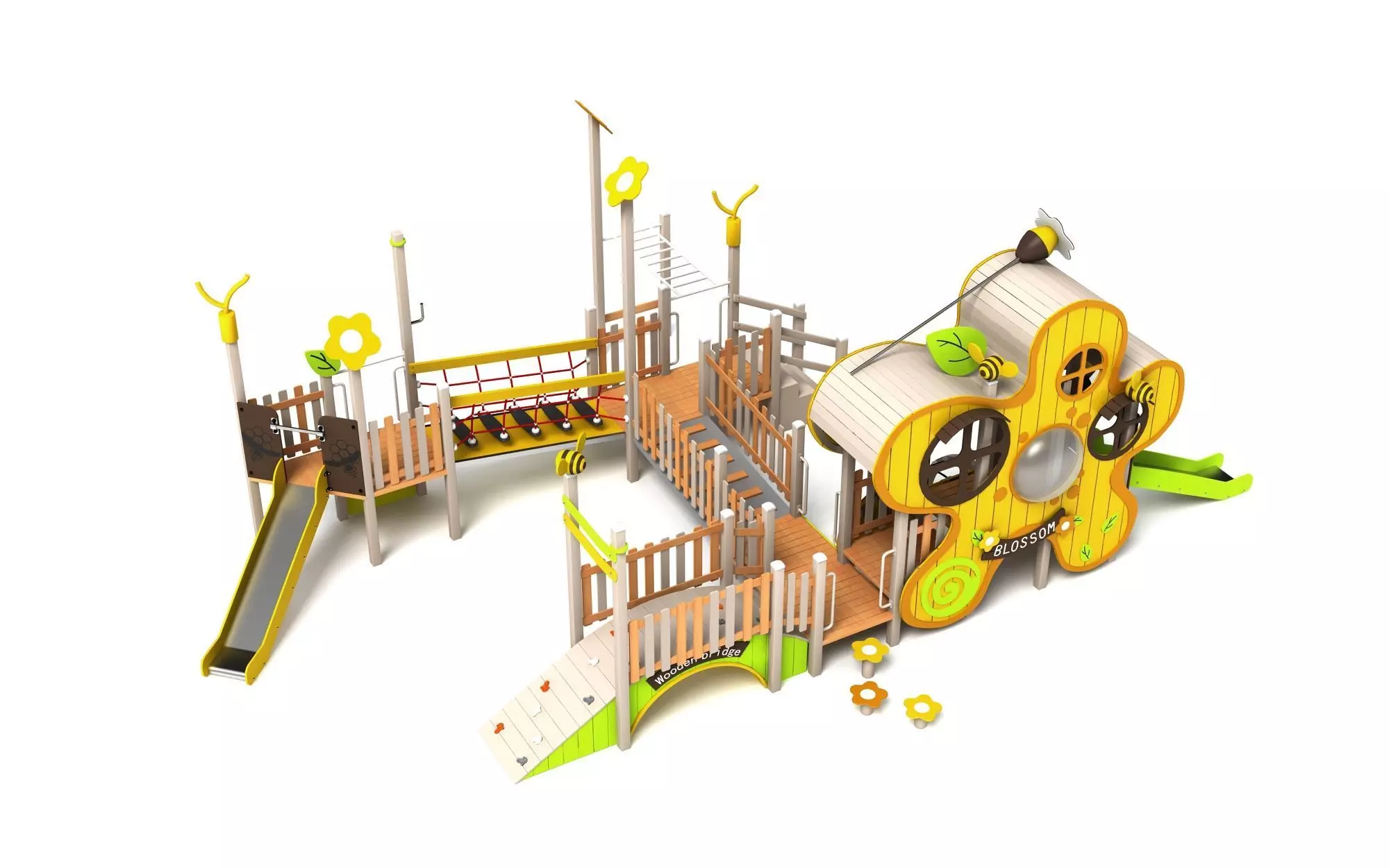 Kids outdoor commercial play structure 3D model 3D model_0