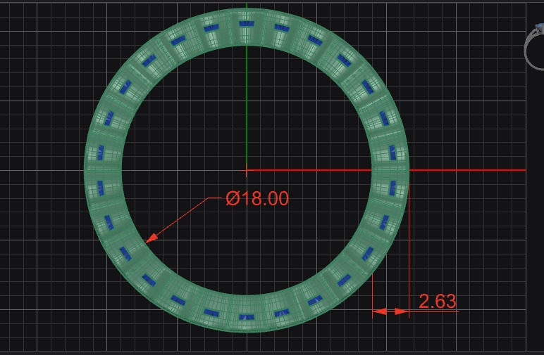 Ring Wavy 18 3D print model_3