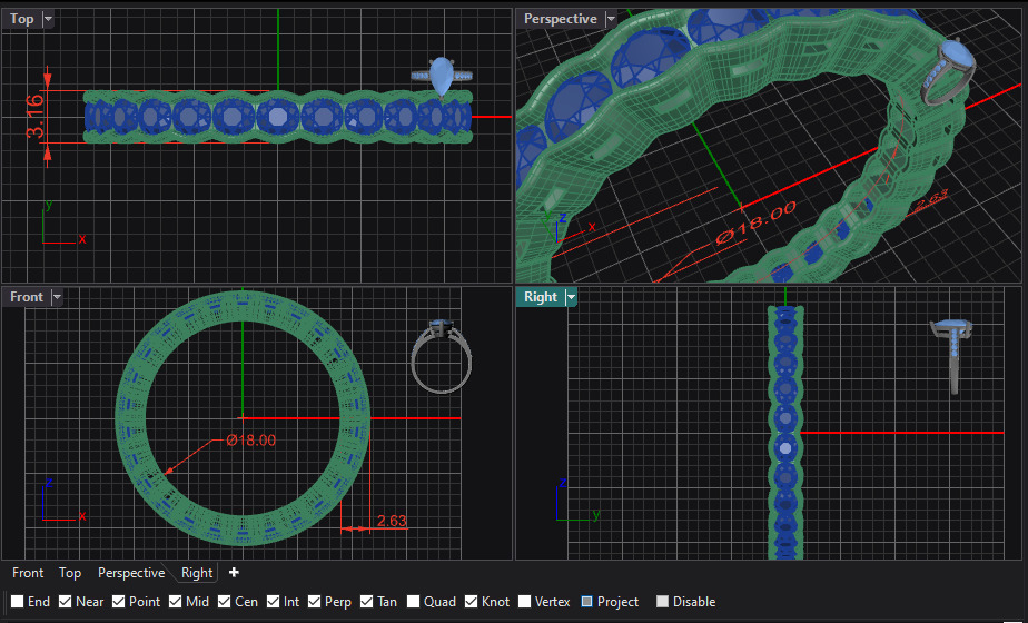 Ring Wavy 18 3D print model_5