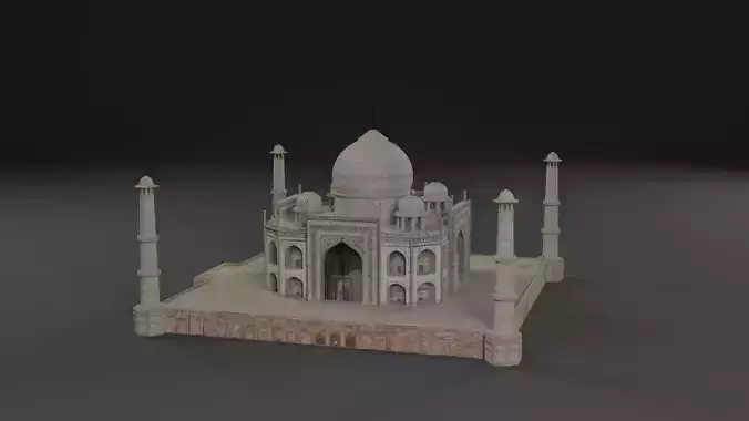 Low Poly Taj Mahal - India Low-poly 3D model
