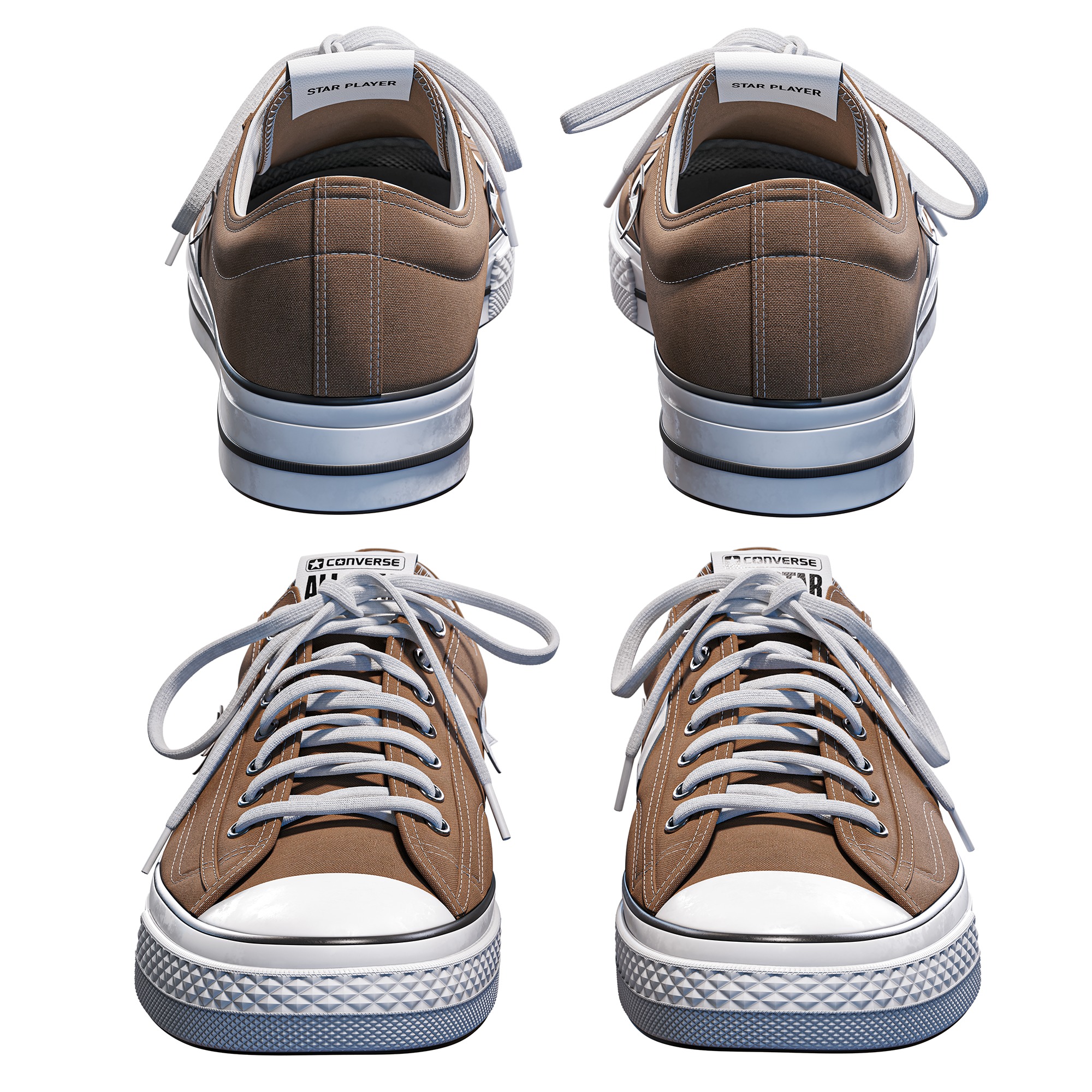 Converse Star Player 3D model_4
