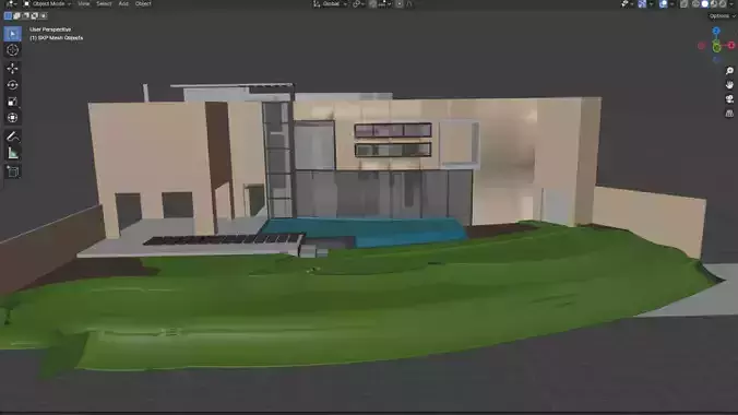 Beach Villa Landscape Design with Swimming pool