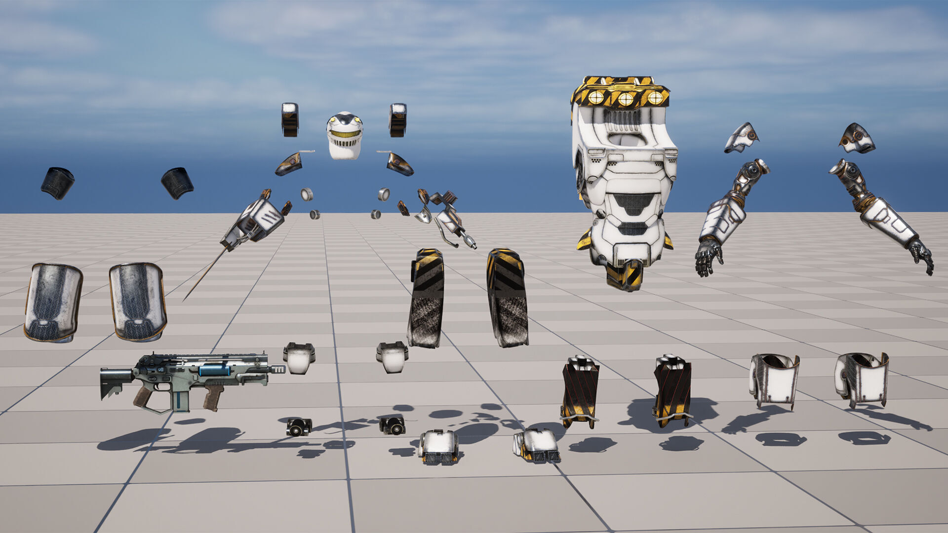 Robot Sci-fi Low-poly 3D model_16