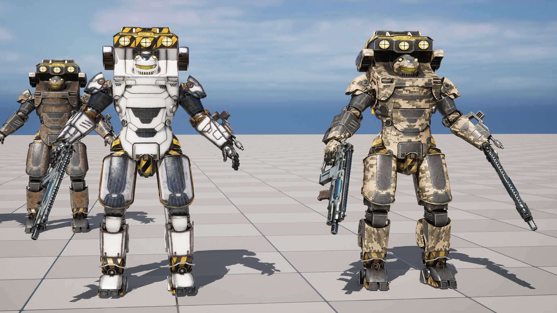 Robot Sci-fi Low-poly 3D model_19