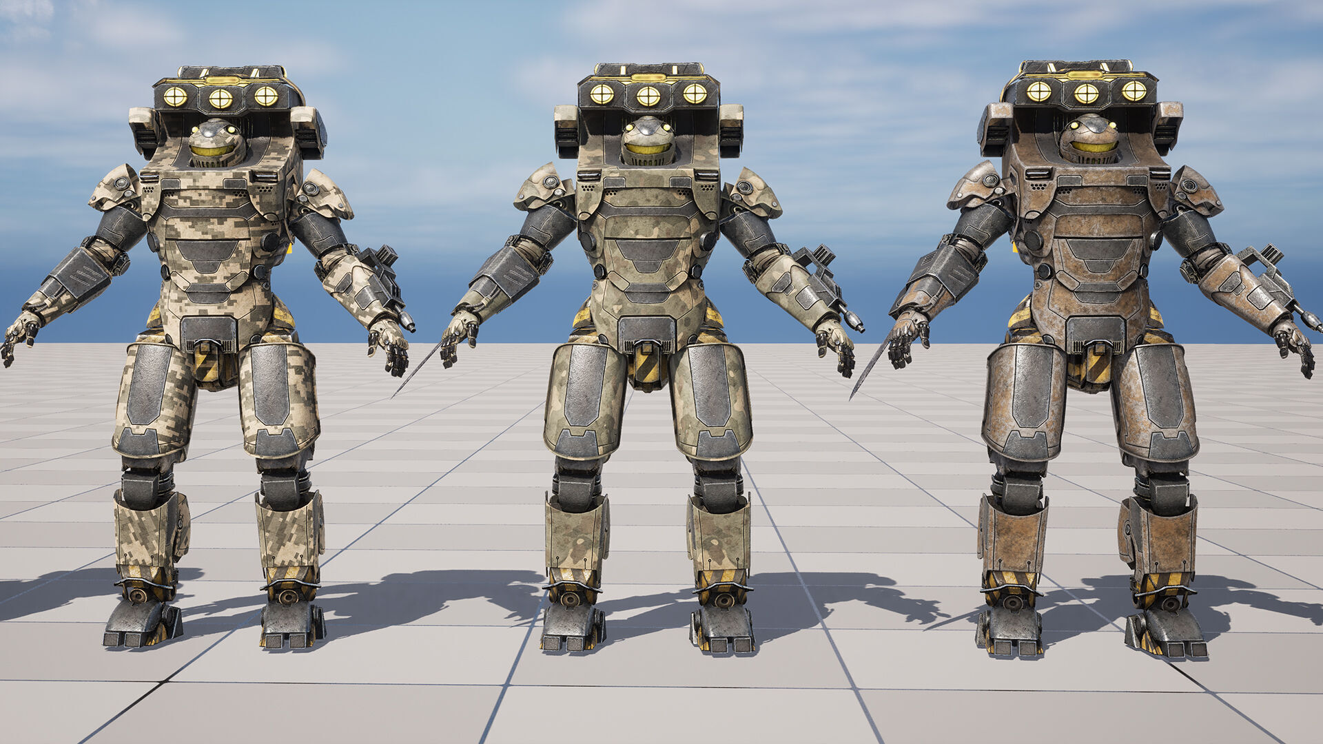 Robot Sci-fi Low-poly 3D model_20