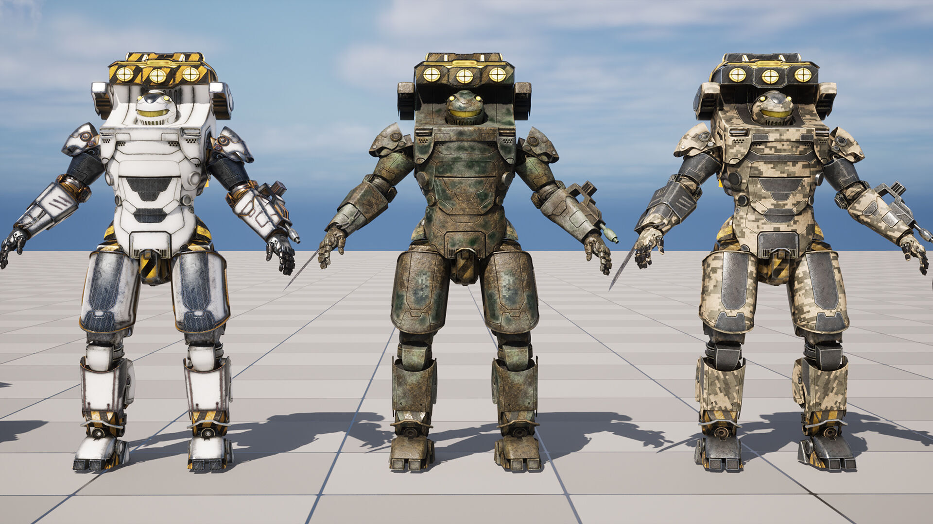 Robot Sci-fi Low-poly 3D model_17