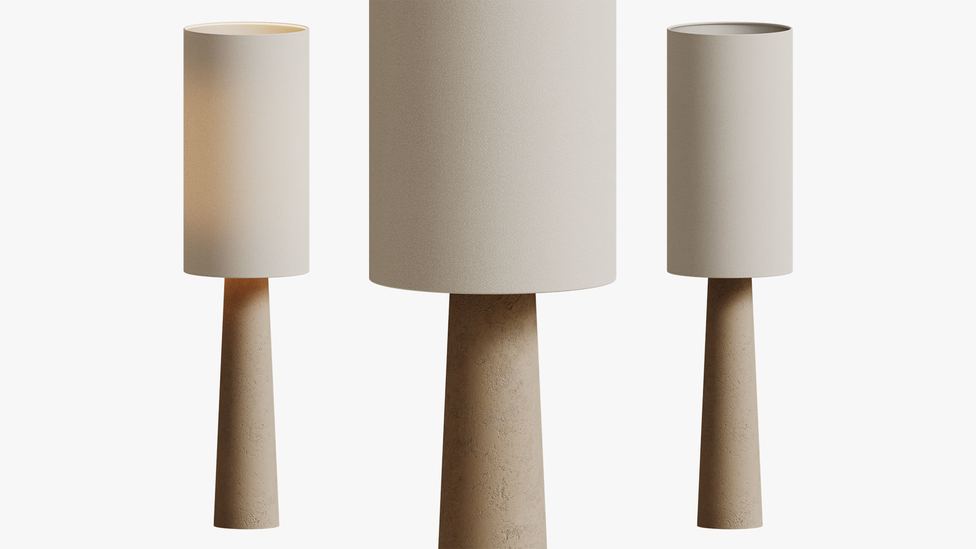 Floor lamp Aria 3D model_3