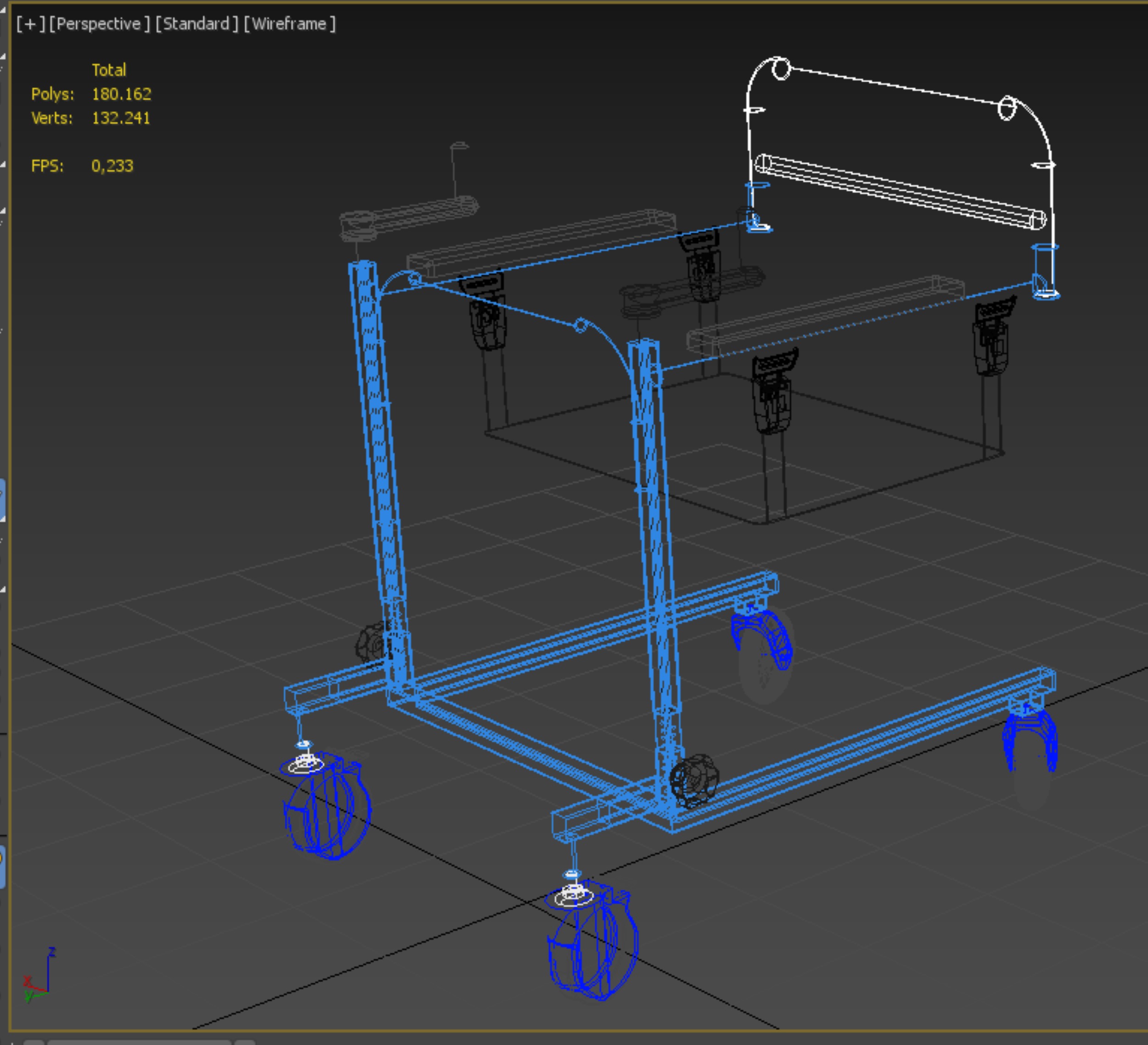 PEDIATRIC GAIT TRAINERS WALKER WALKING AIDS SEAT STAND ROLLATOR 3D model_42