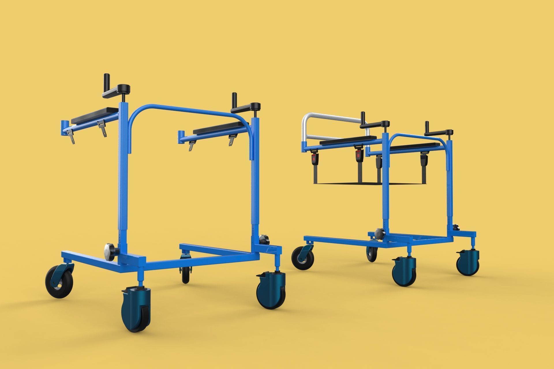 PEDIATRIC GAIT TRAINERS WALKER WALKING AIDS SEAT STAND ROLLATOR 3D model_39