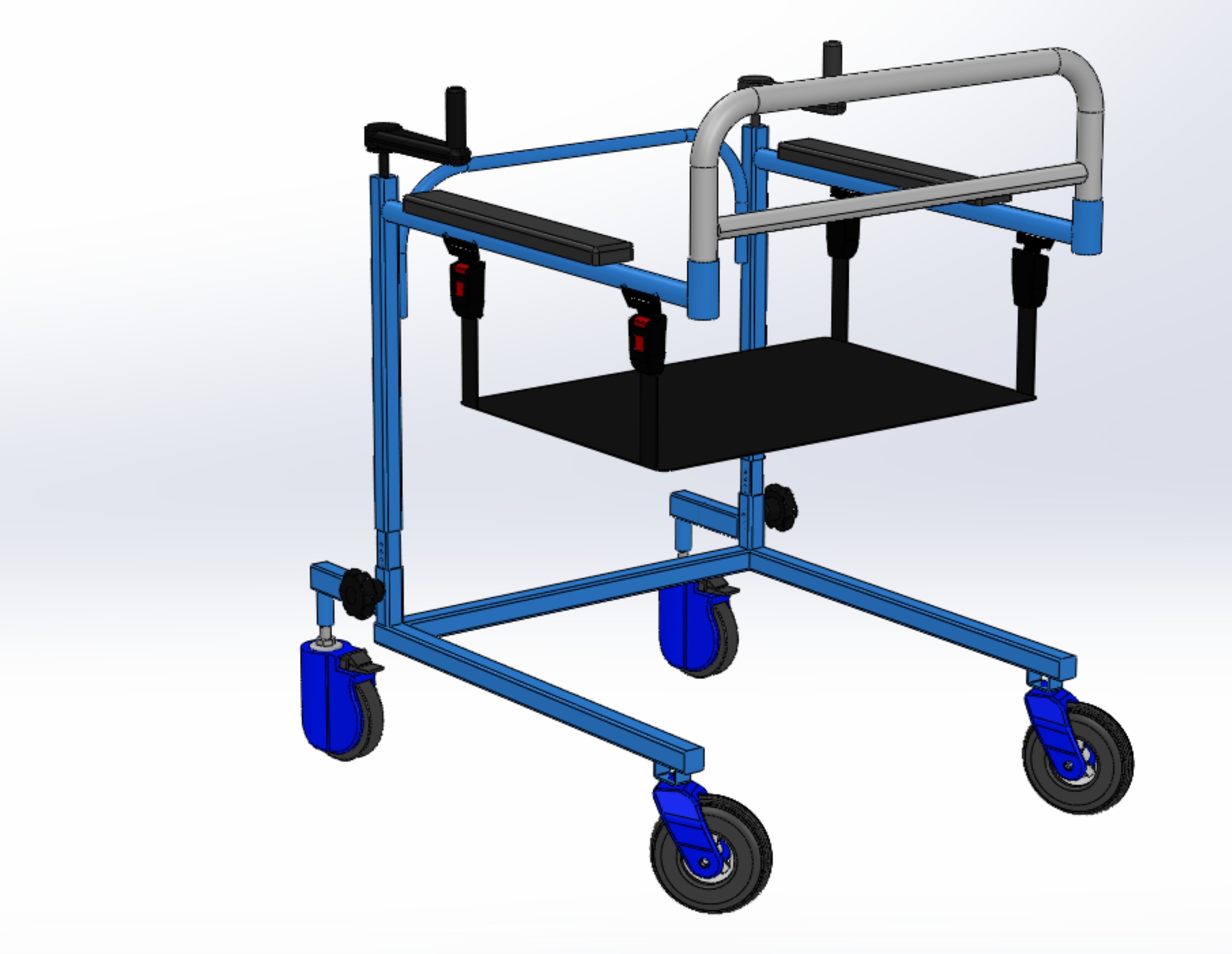 PEDIATRIC GAIT TRAINERS WALKER WALKING AIDS SEAT STAND ROLLATOR 3D model_43