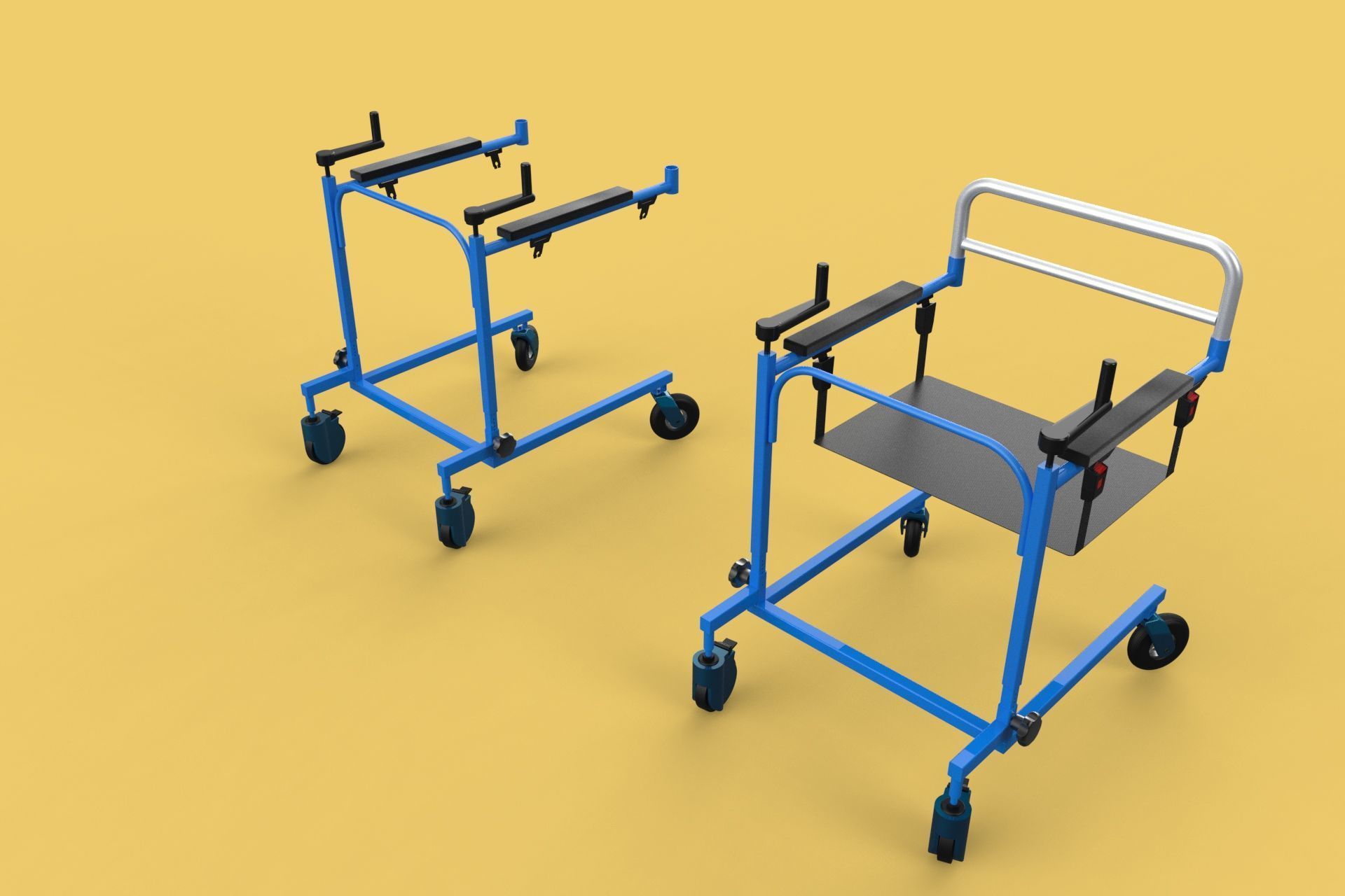 PEDIATRIC GAIT TRAINERS WALKER WALKING AIDS SEAT STAND ROLLATOR 3D model_37