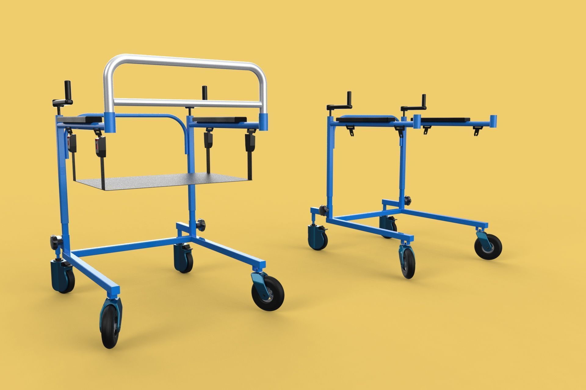 PEDIATRIC GAIT TRAINERS WALKER WALKING AIDS SEAT STAND ROLLATOR 3D model_2