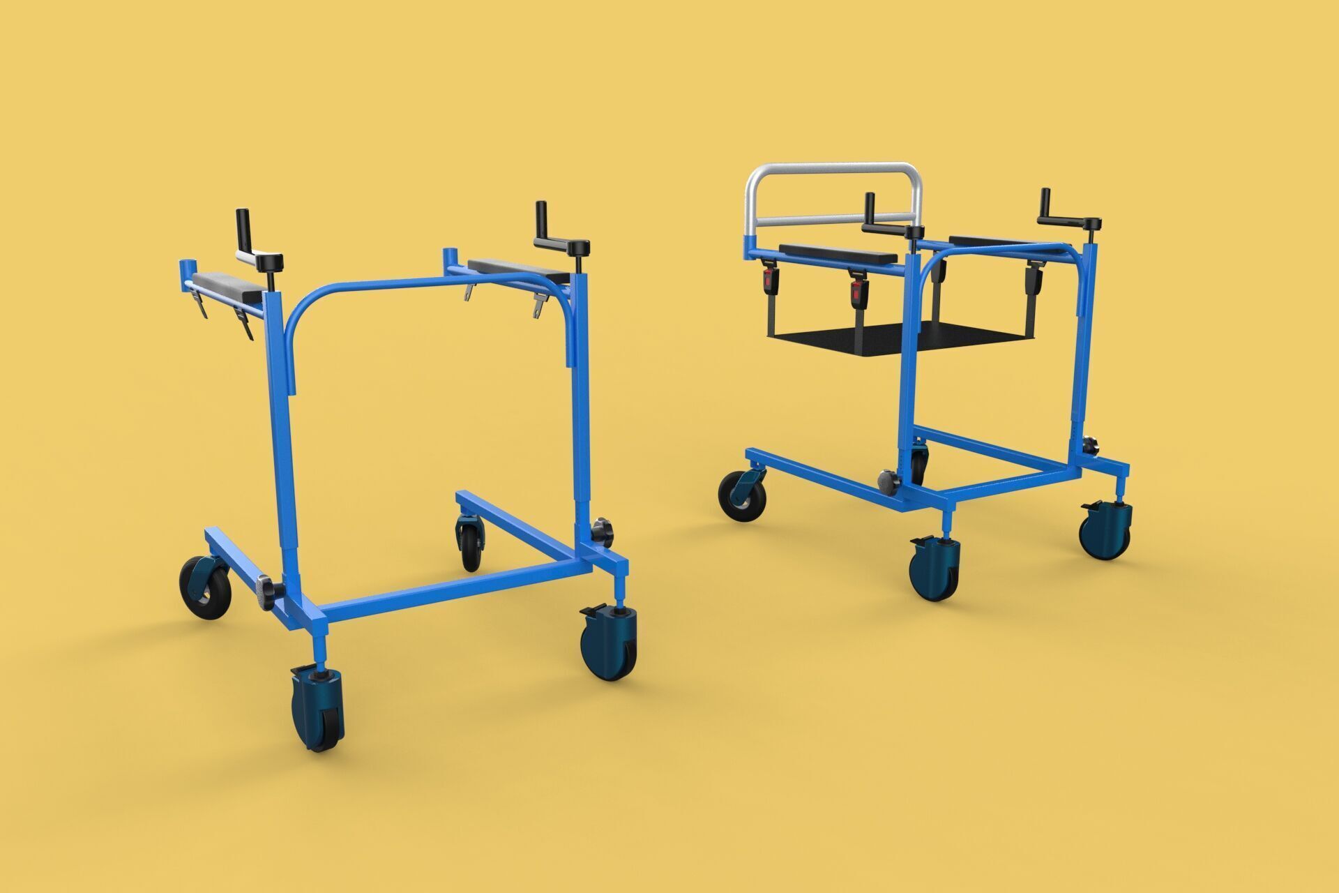 PEDIATRIC GAIT TRAINERS WALKER WALKING AIDS SEAT STAND ROLLATOR 3D model_36