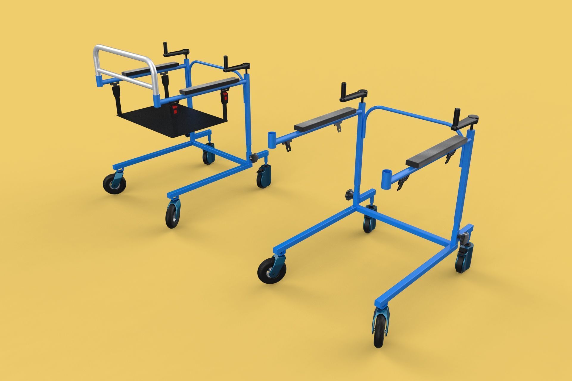 PEDIATRIC GAIT TRAINERS WALKER WALKING AIDS SEAT STAND ROLLATOR 3D model_33