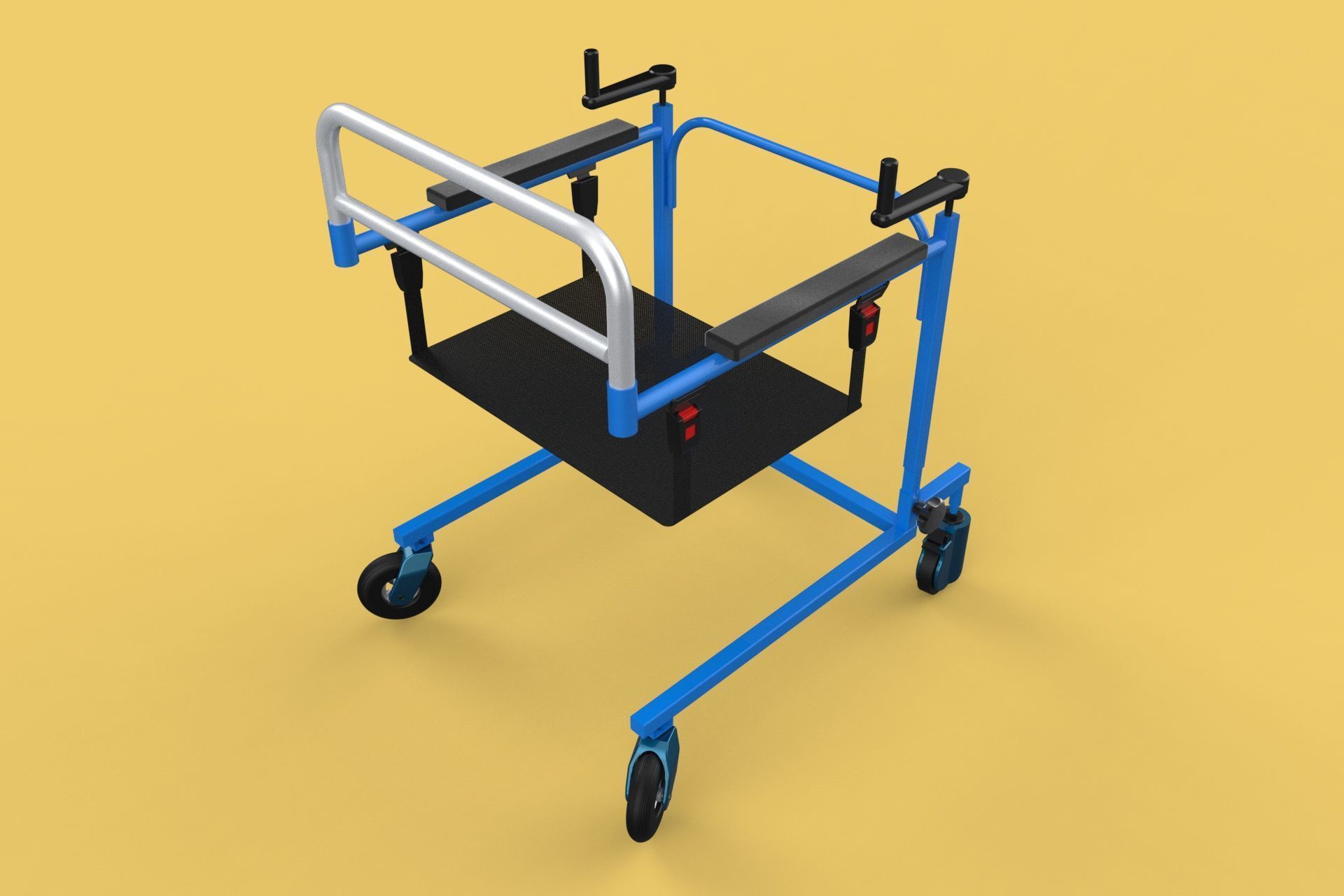 PEDIATRIC GAIT TRAINERS WALKER WALKING AIDS SEAT STAND ROLLATOR 3D model_26