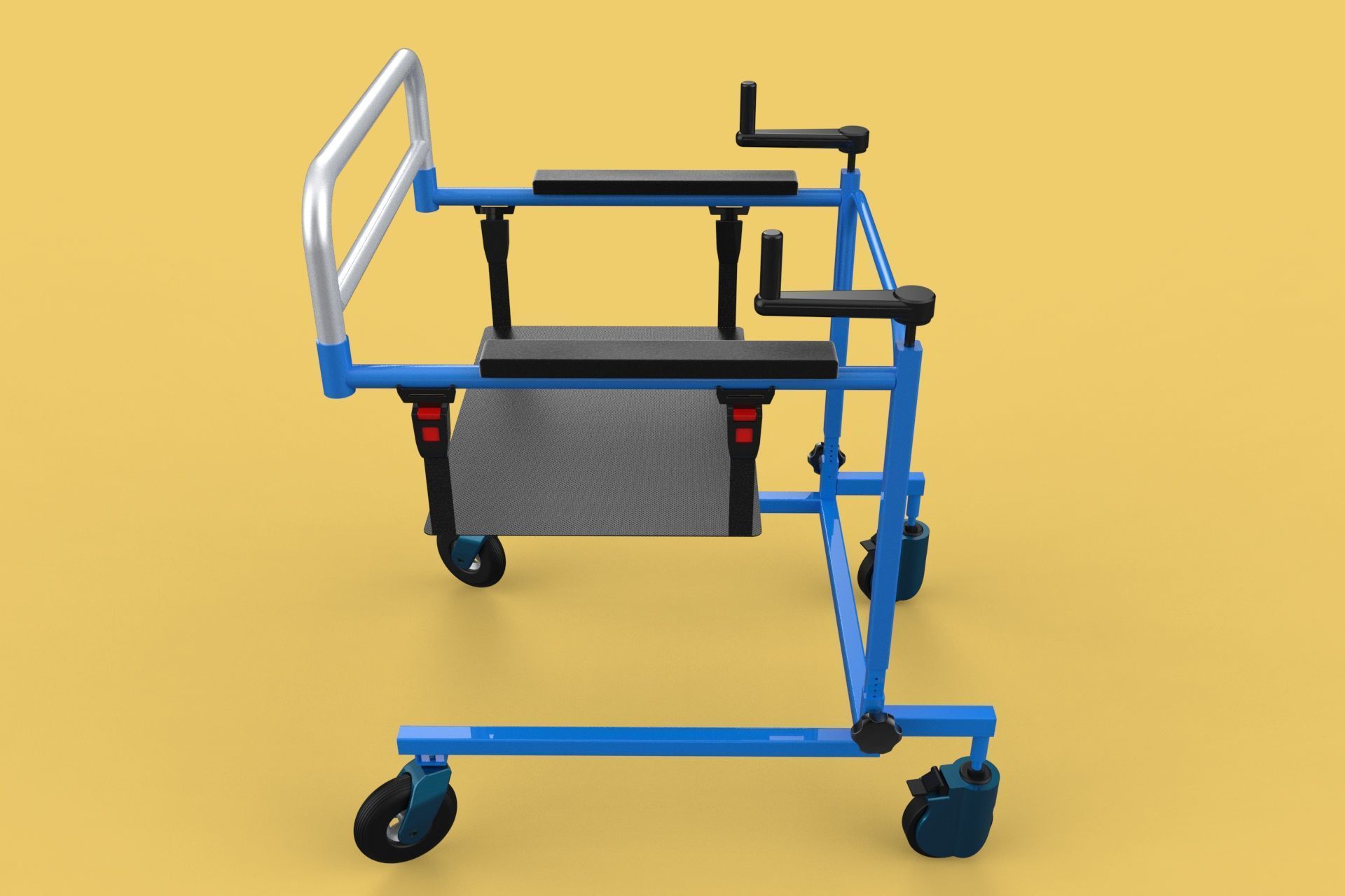 PEDIATRIC GAIT TRAINERS WALKER WALKING AIDS SEAT STAND ROLLATOR 3D model_17