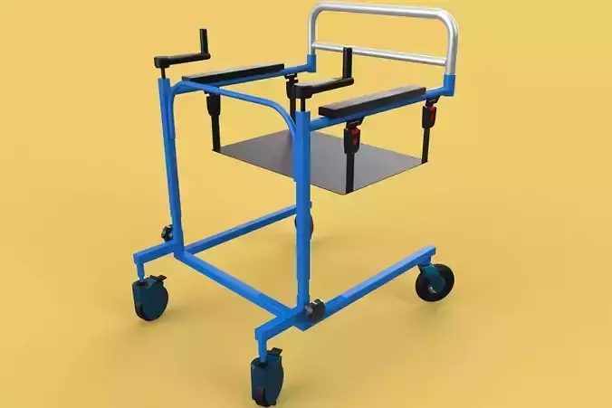 PEDIATRIC GAIT TRAINERS WALKER WALKING AIDS SEAT STAND ROLLATOR 3D model