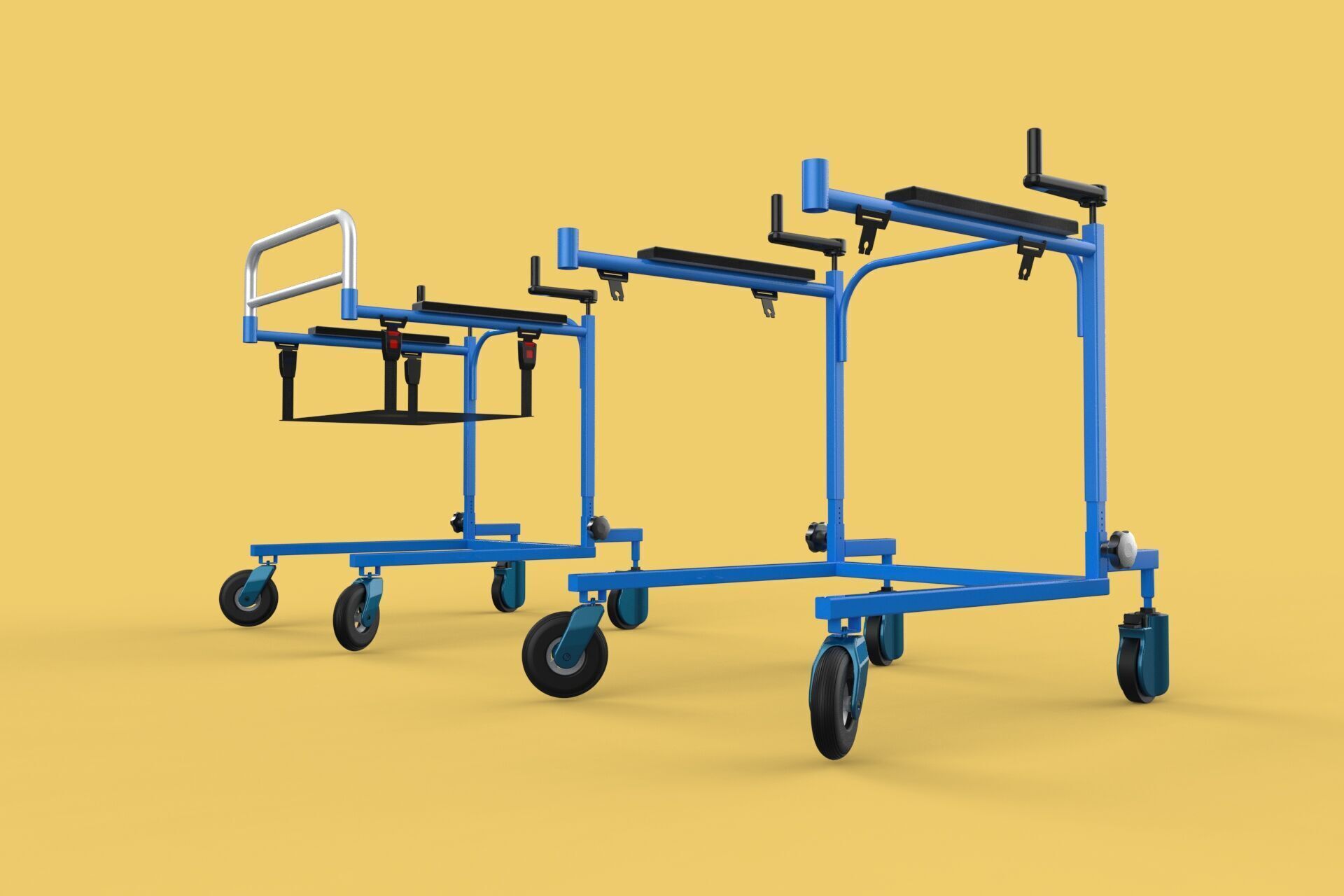 PEDIATRIC GAIT TRAINERS WALKER WALKING AIDS SEAT STAND ROLLATOR 3D model_40