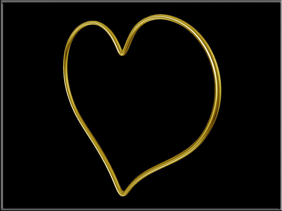 Simple Heart Wire Low-poly 3D model_1
