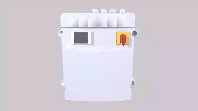 Electric Box Low-poly 3D model