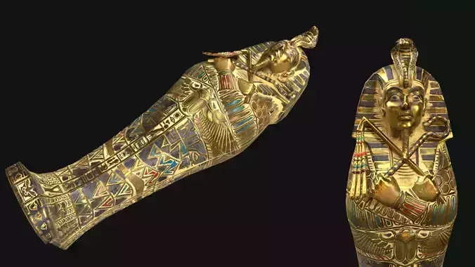 Egyptian Golden Sarcophagus Old PBR