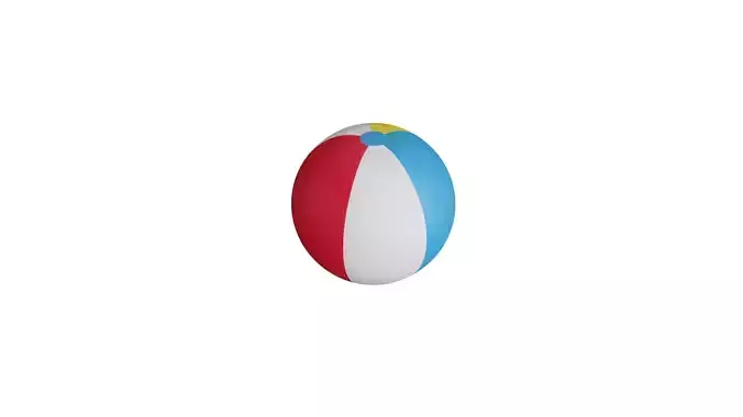 Beach Ball  Low-poly 3D model