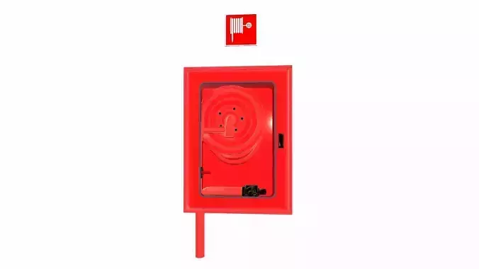 Fire Extinguisher BOX Low-poly 3D model