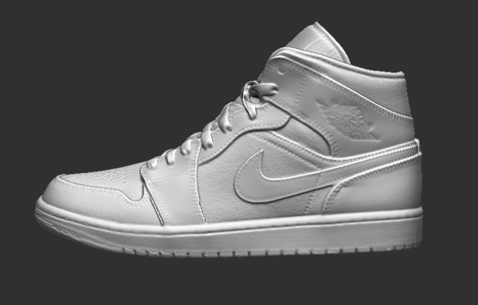 3D Scanned Nike Air Jordan 1 Mid AJ1 3D print model_2