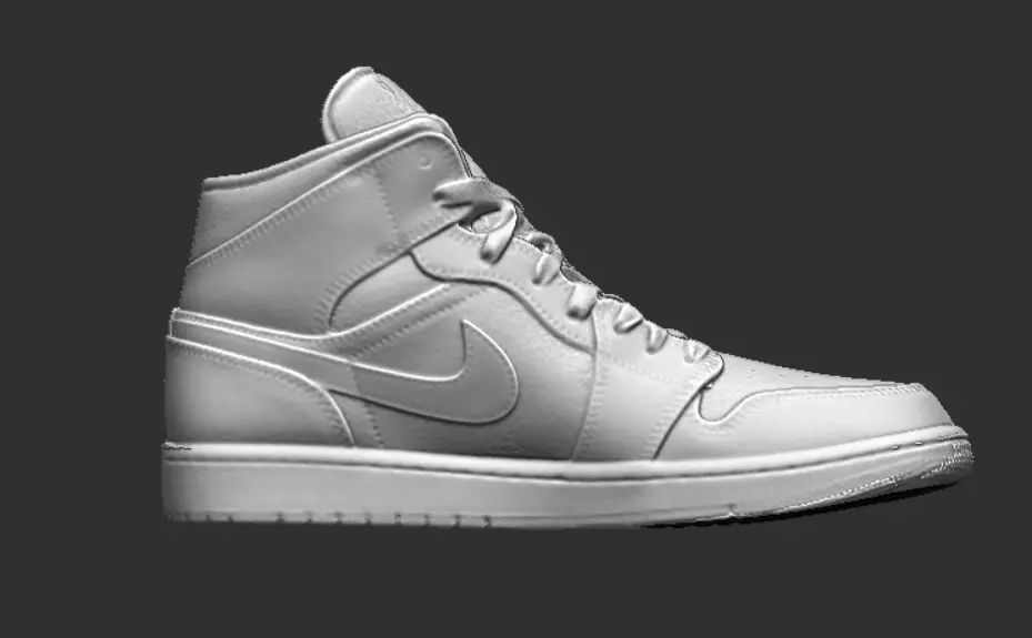 3D Scanned Nike Air Jordan 1 Mid AJ1 3D print model_0