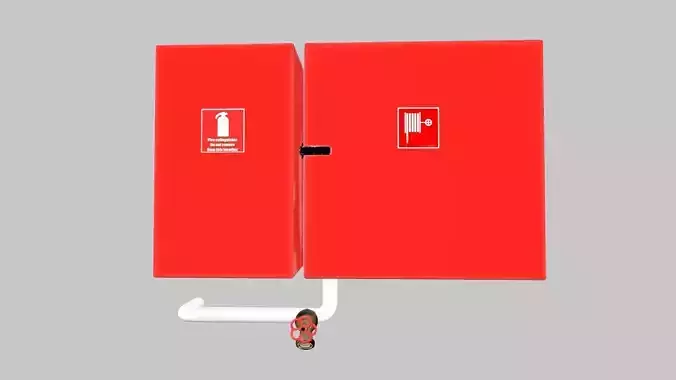 Fire Extinguisher BOX Low-poly 3D model