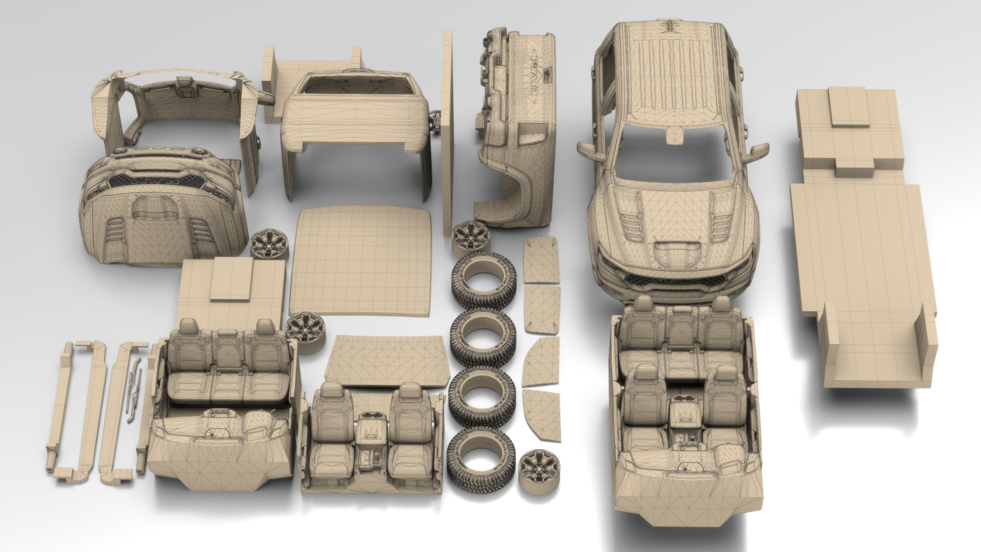 Dodge ram trx 1500 2021 3D print model_13