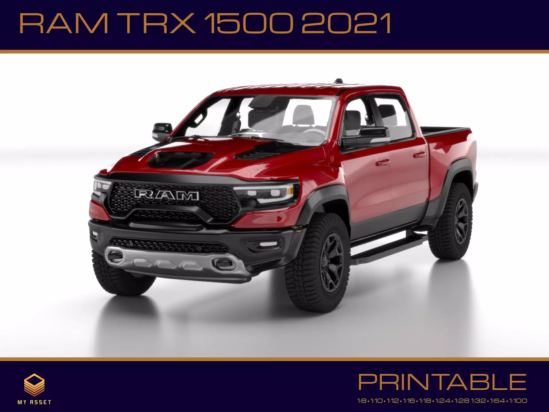 Dodge ram trx 1500 2021 3D print model_0
