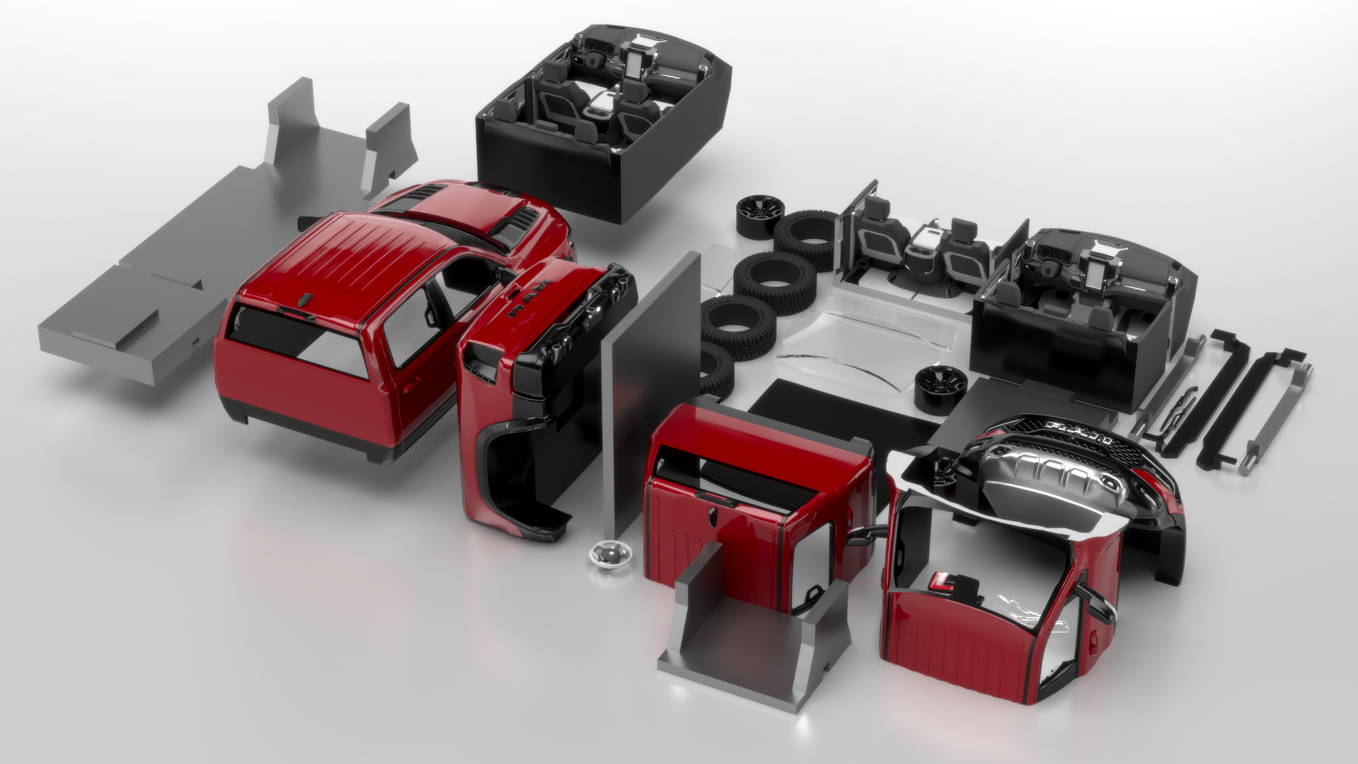 Dodge ram trx 1500 2021 3D print model_10