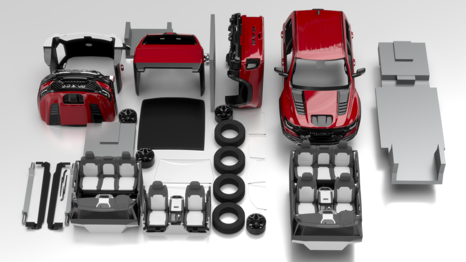 Dodge ram trx 1500 2021 3D print model_12