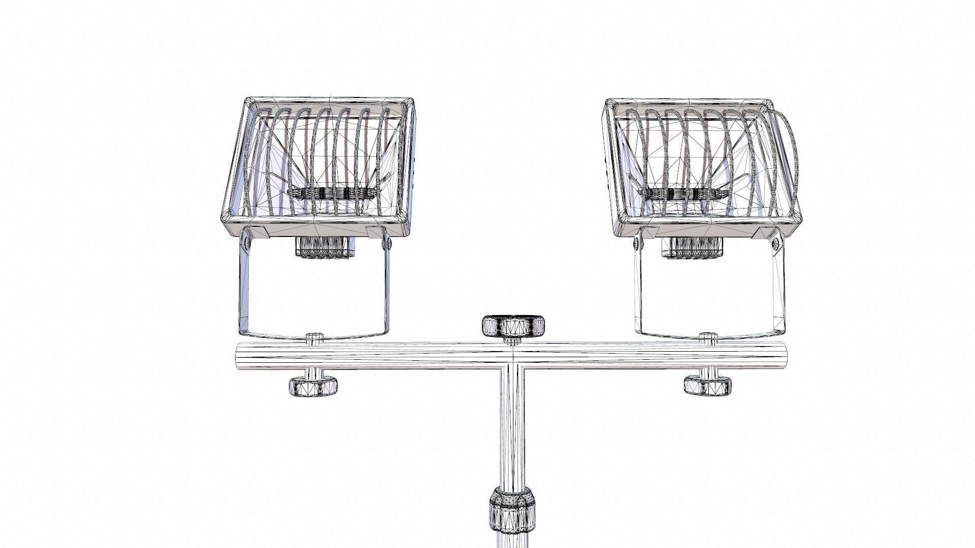 Halogen Projectors Low-poly 3D model_9
