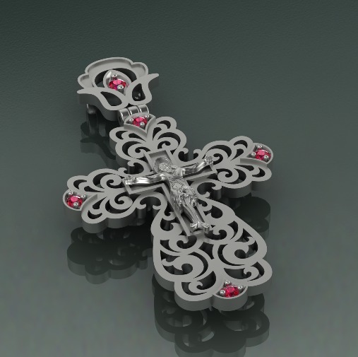 Pendant Cross N012736 3D print model_1