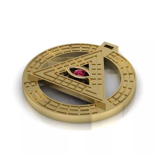 Pendant Triangle with an eye N012735 3D print model