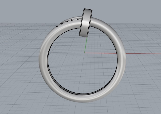 Ring nail N012714 3D print model_3
