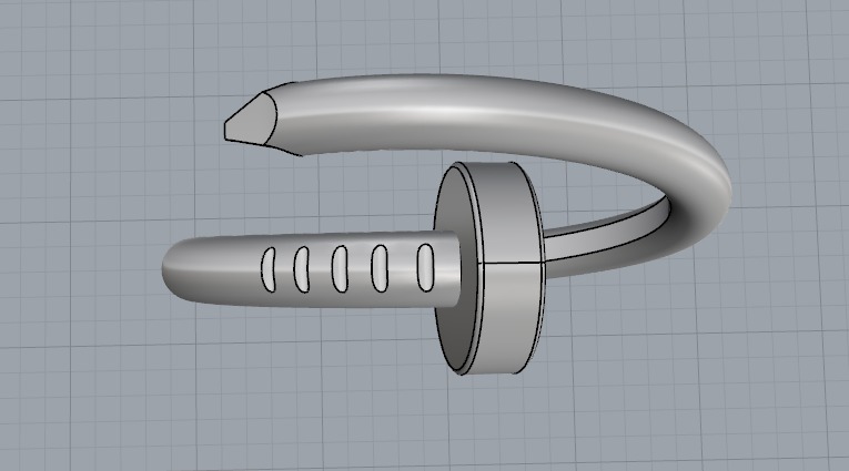 Ring nail N012714 3D print model_4