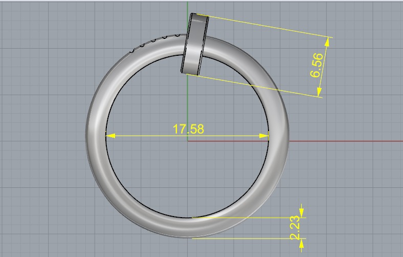 Ring nail N012714 3D print model_6